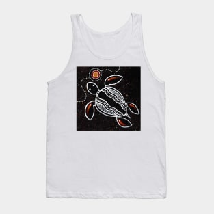 Aboriginal Art - Turtle Black Tank Top